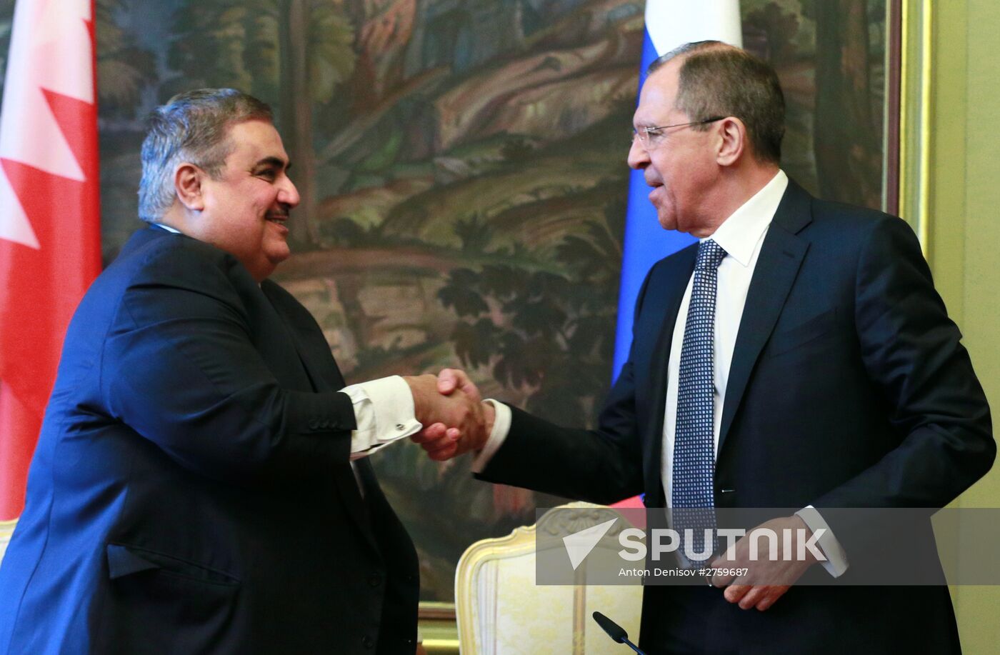 Foreign Minister Sergey Lavrov meets with Foreign Minister of Bahrein Khalid bin Ahmad Al Khalifa