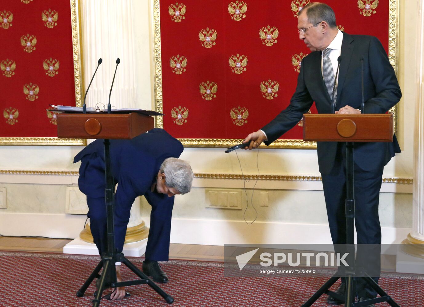 Russian President Vladimir Putin's meeting with U.S. Secretary of State John Kerry