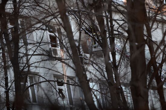 Fire at Cultural Center of Russian Ministry of Internal Affairs Main Directorate