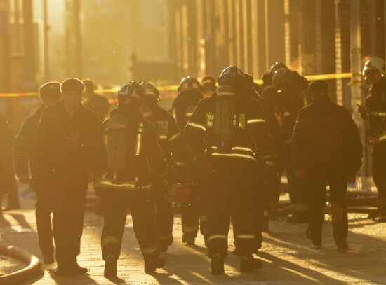 Fire at Cultural Center of Russian Ministry of Internal Affairs Main Directorate