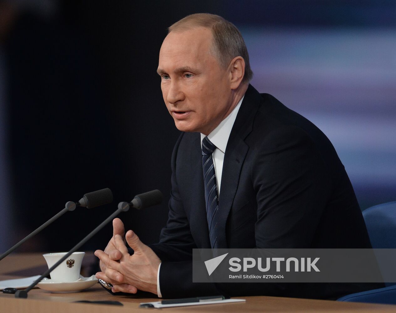 11th annual news conference with Russian President Vladimir Putin