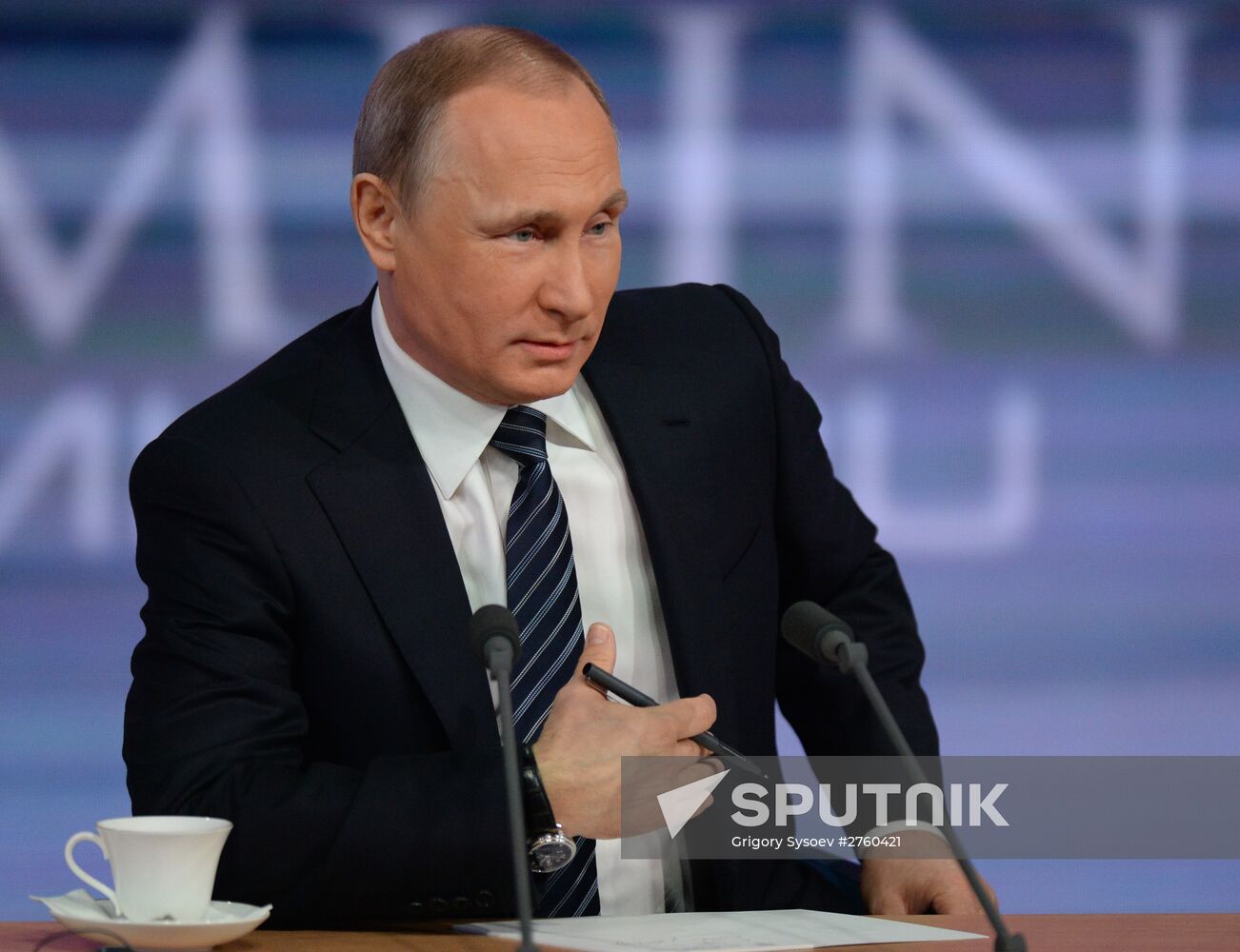 11th annual news conference with Russian President Vladimir Putin