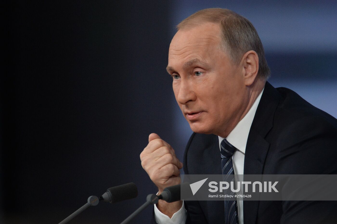 11th annual news conference with Russian President Vladimir Putin