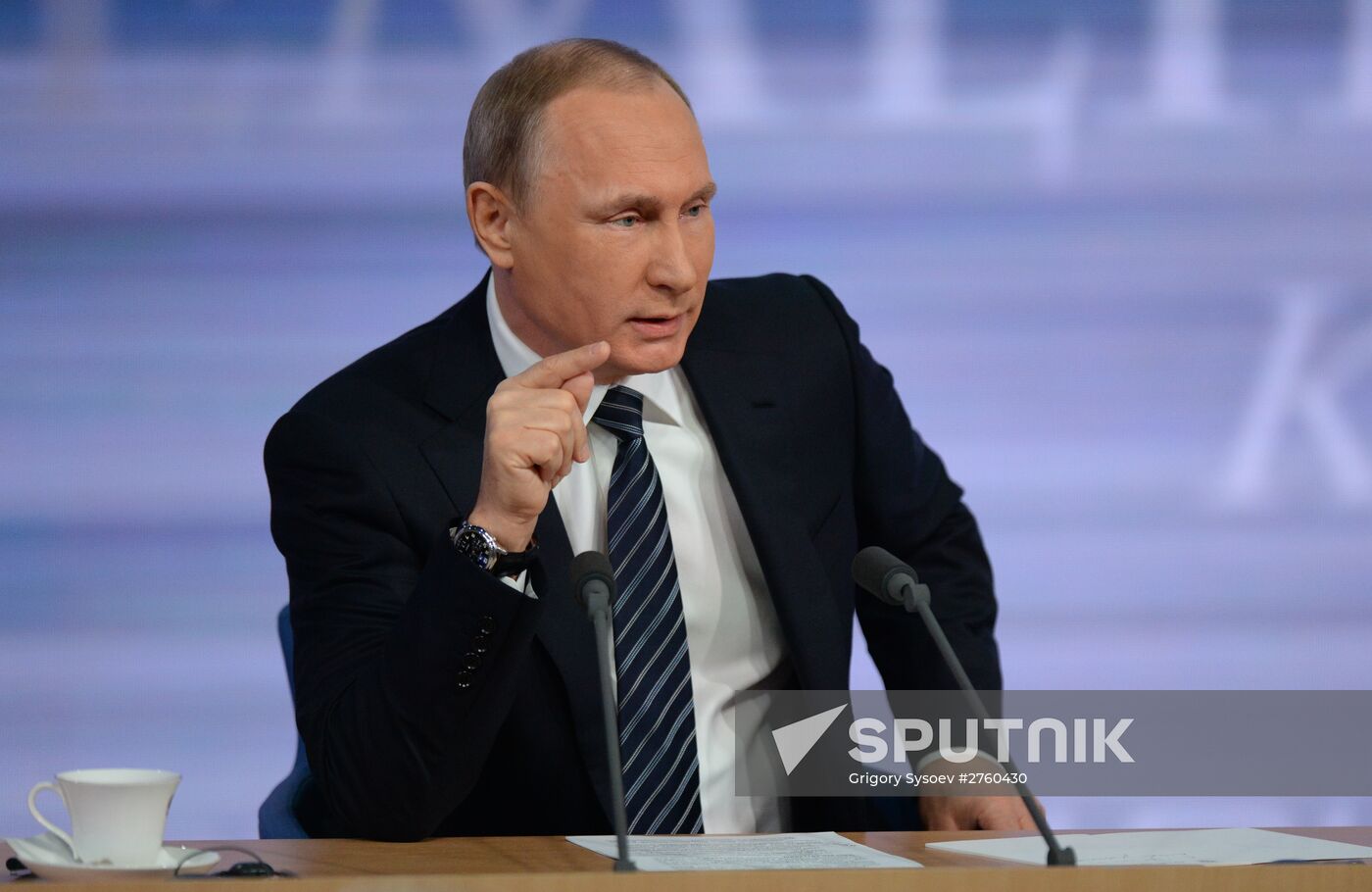 11th annual news conference with Russian President Vladimir Putin