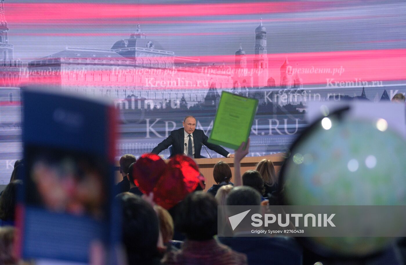 11th annual news conference with Russian President Vladimir Putin