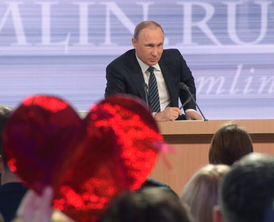 11th annual news conference with Russian President Vladimir Putin