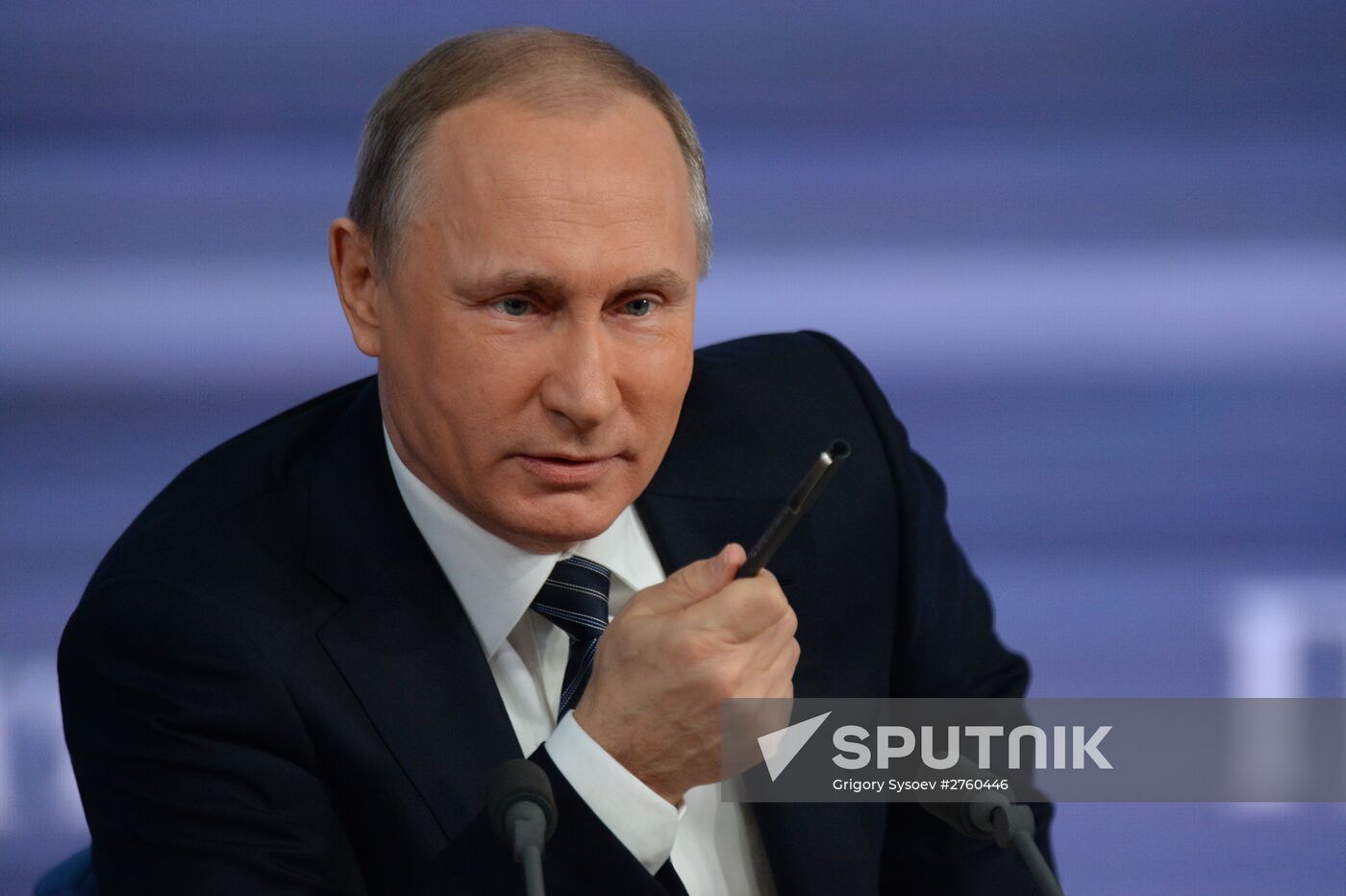 11th annual news conference with Russian President Vladimir Putin