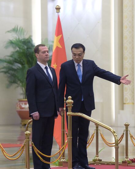 Russian Prime Minister Dmitry Medvedev's official visit to China