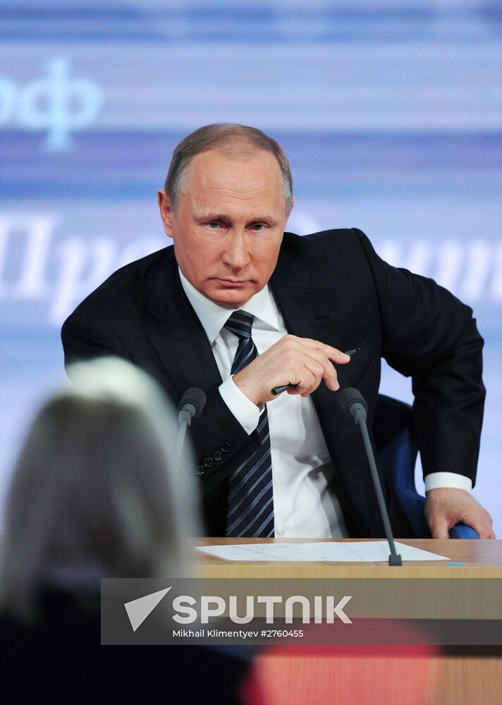 11th annual news conference with Russian President Vladimir Putin