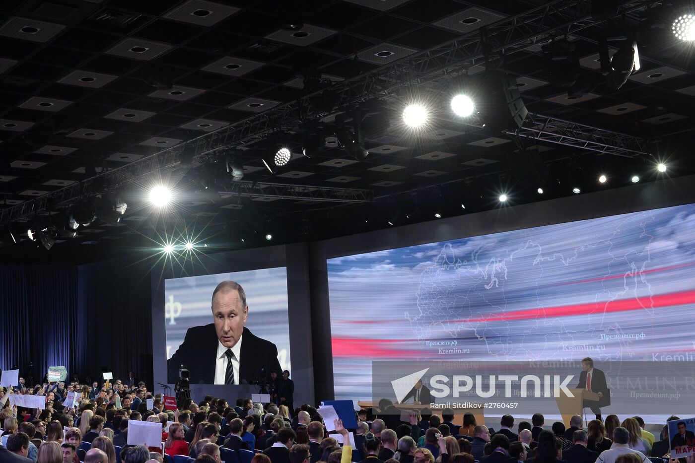11th annual news conference with Russian President Vladimir Putin