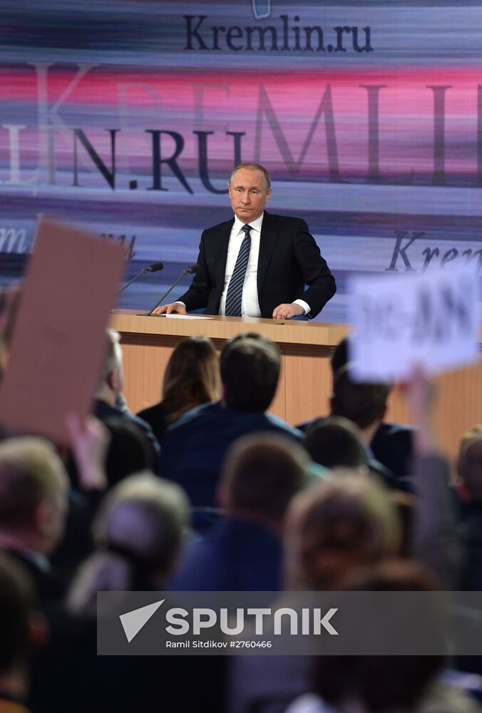 News conference of Vladimir Putin