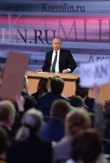 News conference of Vladimir Putin