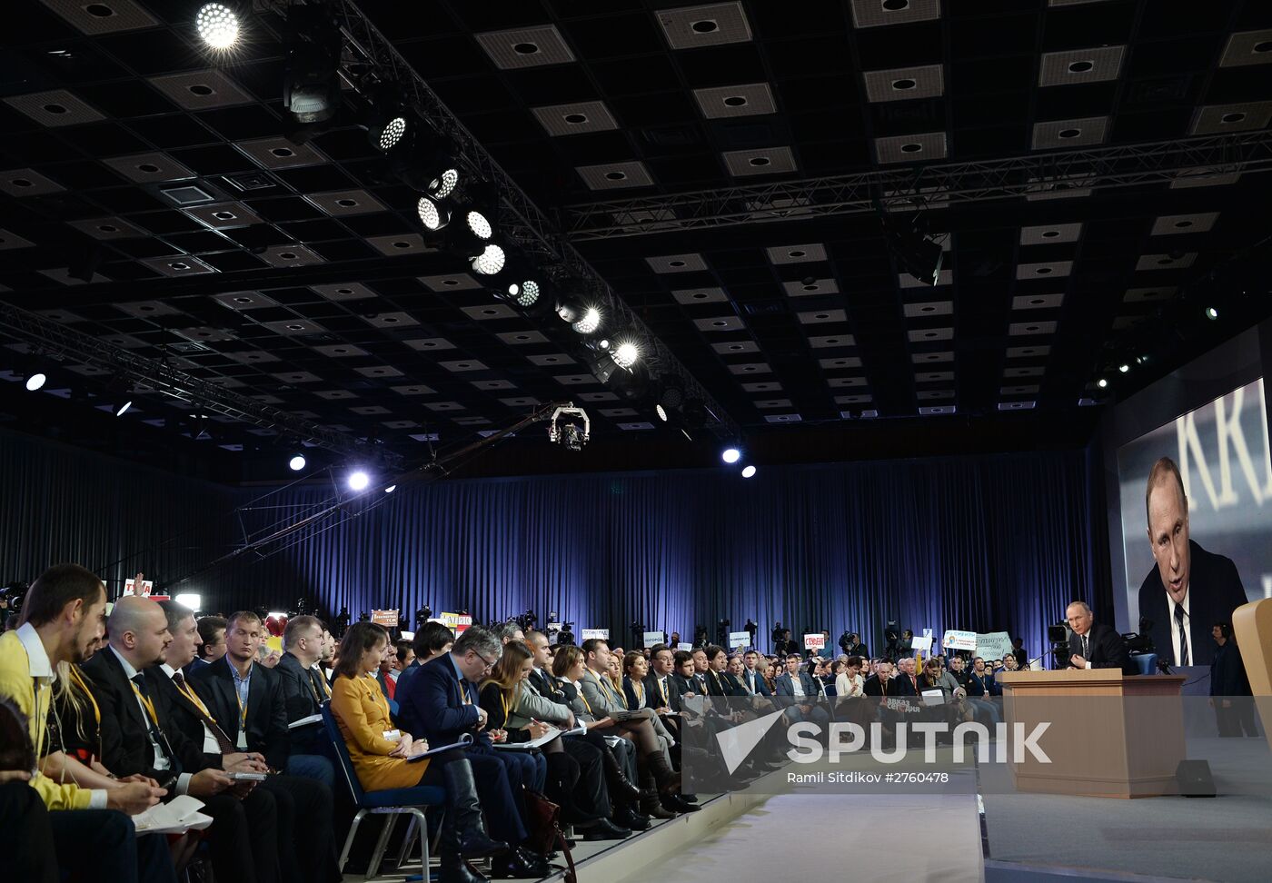 11th annual news conference with Russian President Vladimir Putin