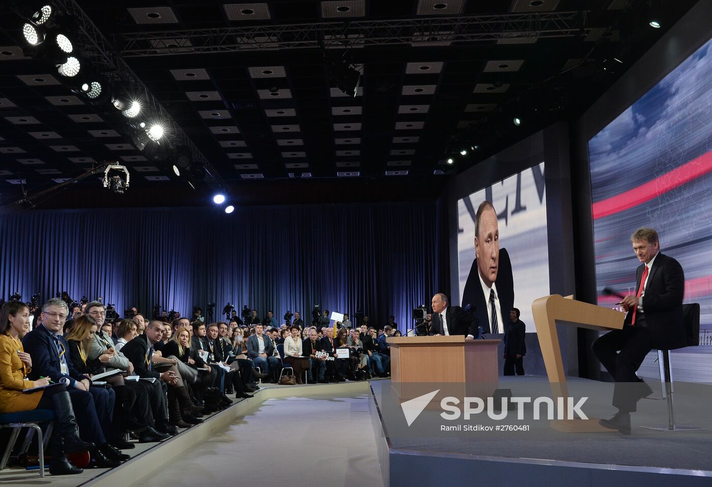11th annual news conference with Russian President Vladimir Putin