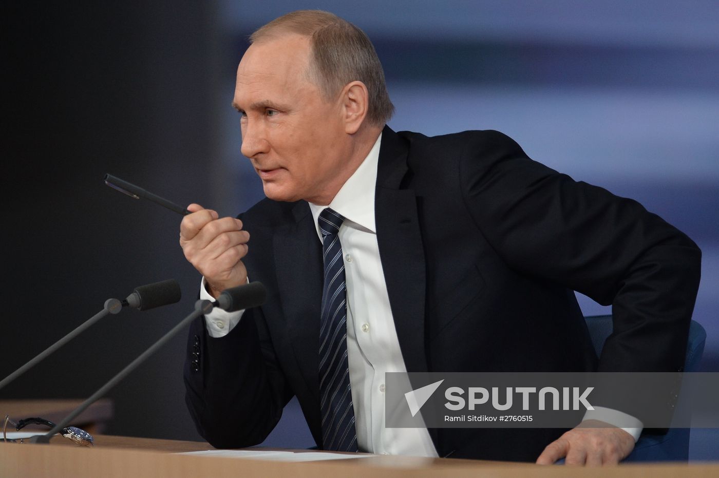 11th annual news conference with Russian President Vladimir Putin