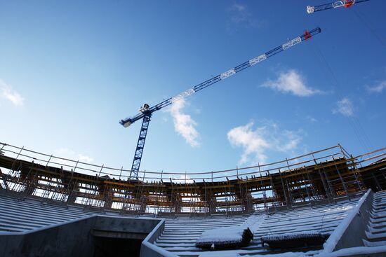 Construction of Mordovia Arena stadium for 2018 FIFA World Cup