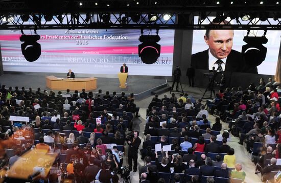11th annual news conference with Russian President Vladimir Putin