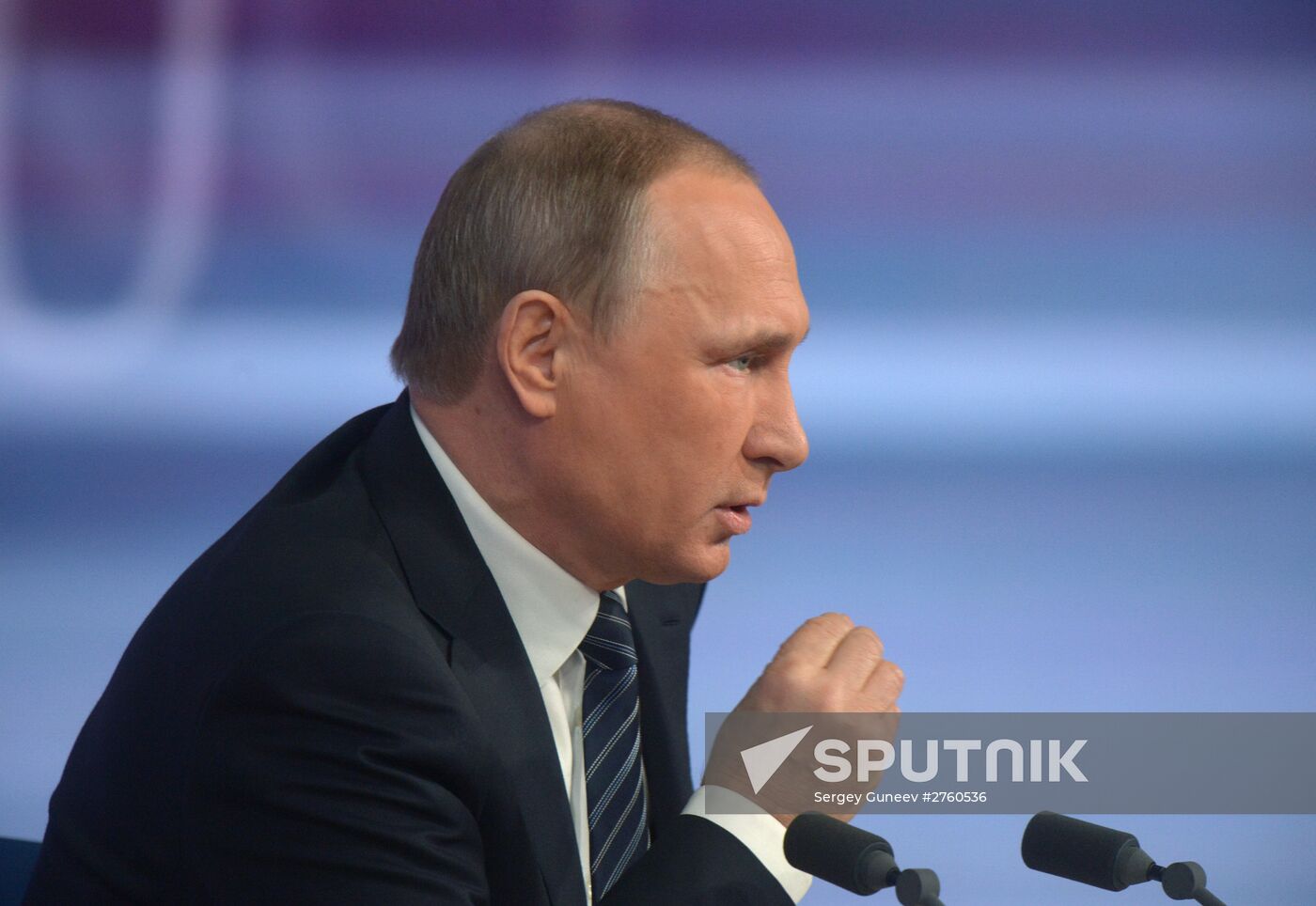 11th annual news conference with Russian President Vladimir Putin