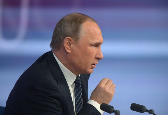 11th annual news conference with Russian President Vladimir Putin