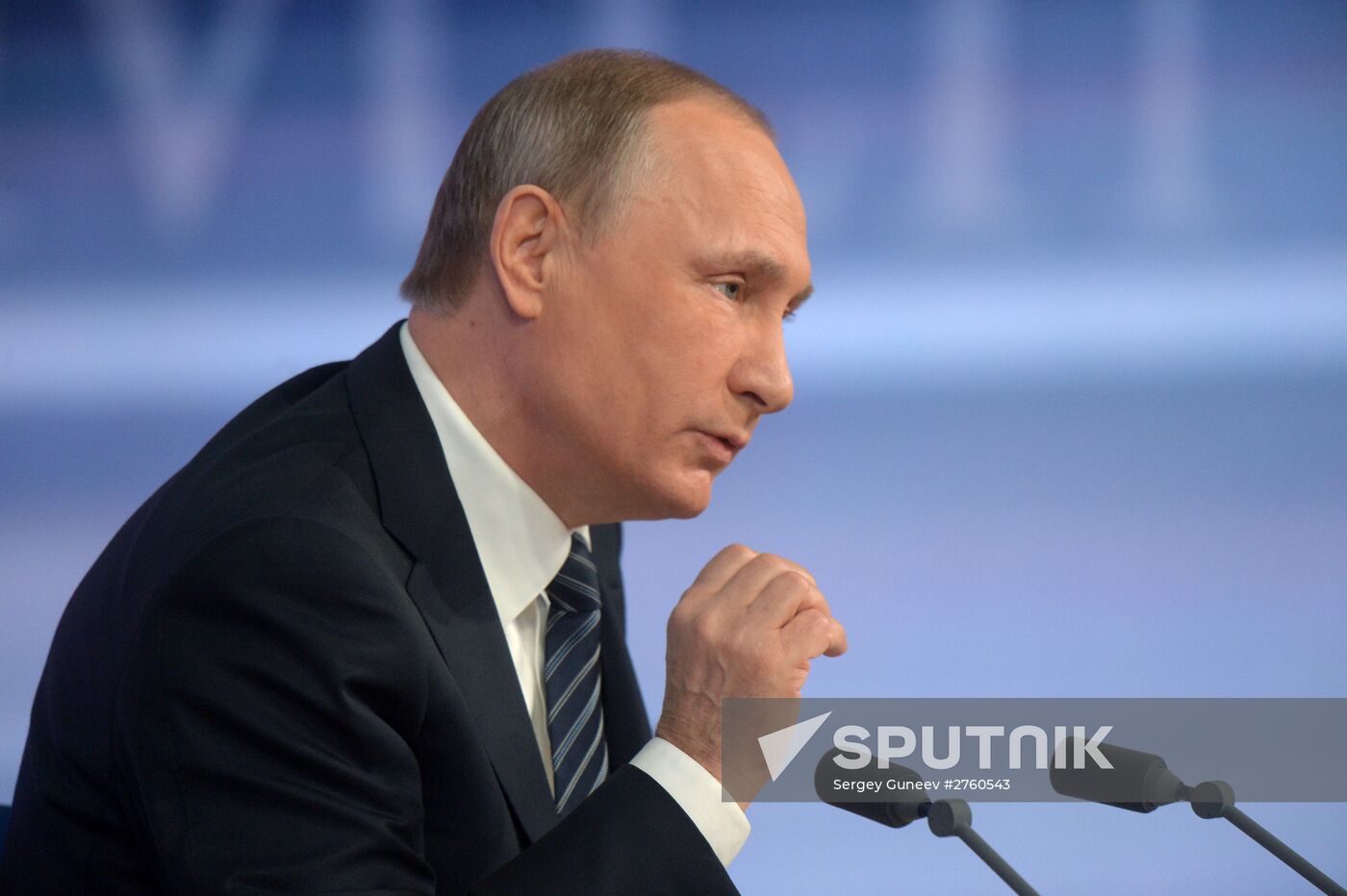 11th annual news conference with Russian President Vladimir Putin
