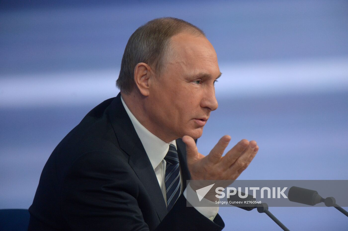 11th annual news conference with Russian President Vladimir Putin
