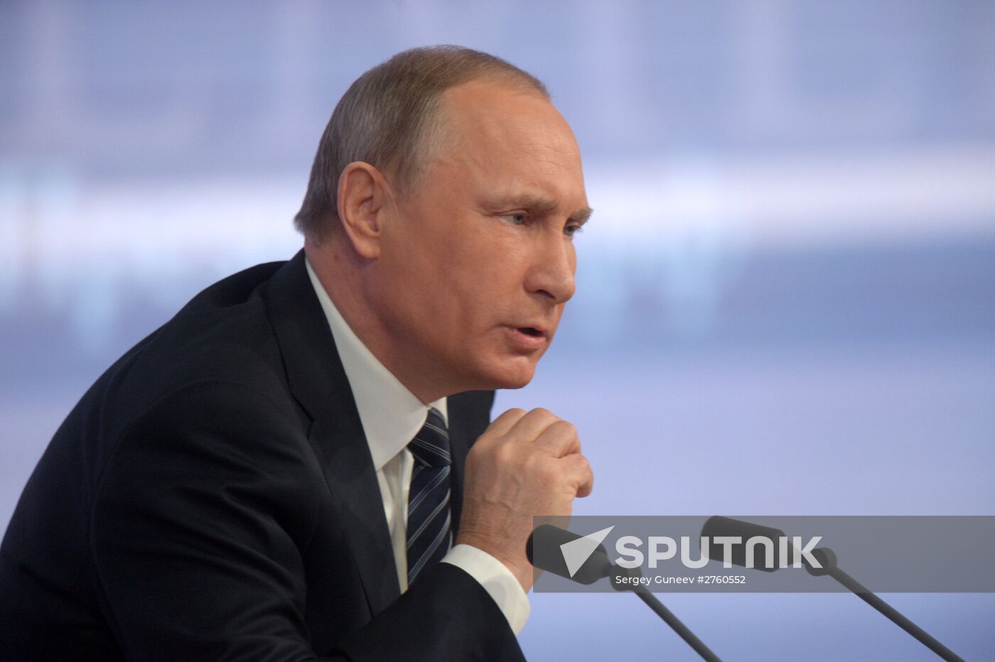 11th annual news conference with Russian President Vladimir Putin
