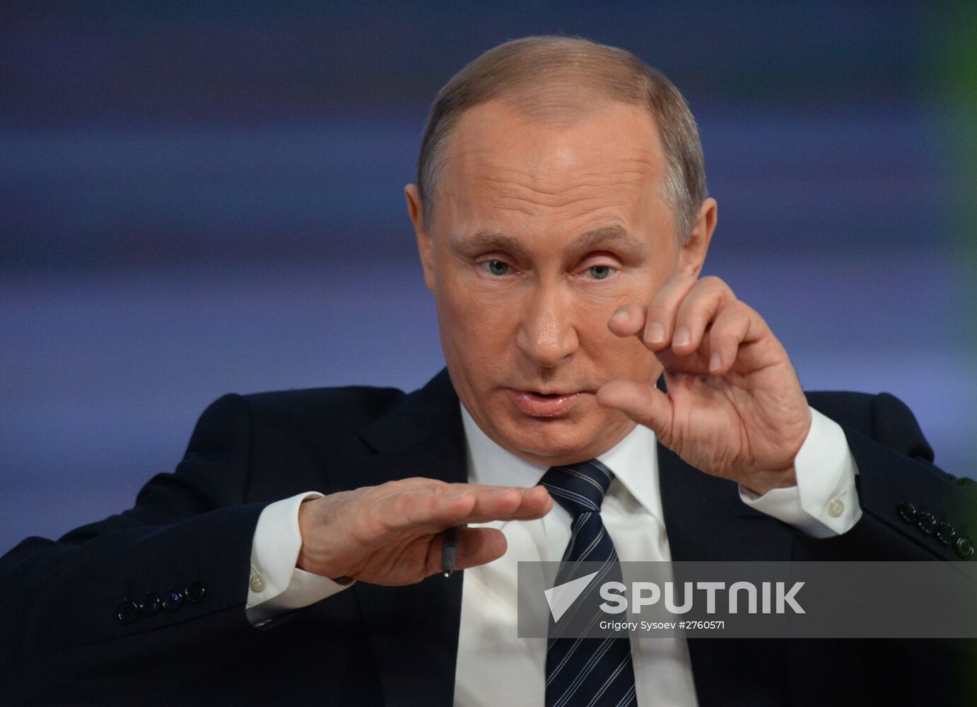 11th annual news conference with Russian President Vladimir Putin