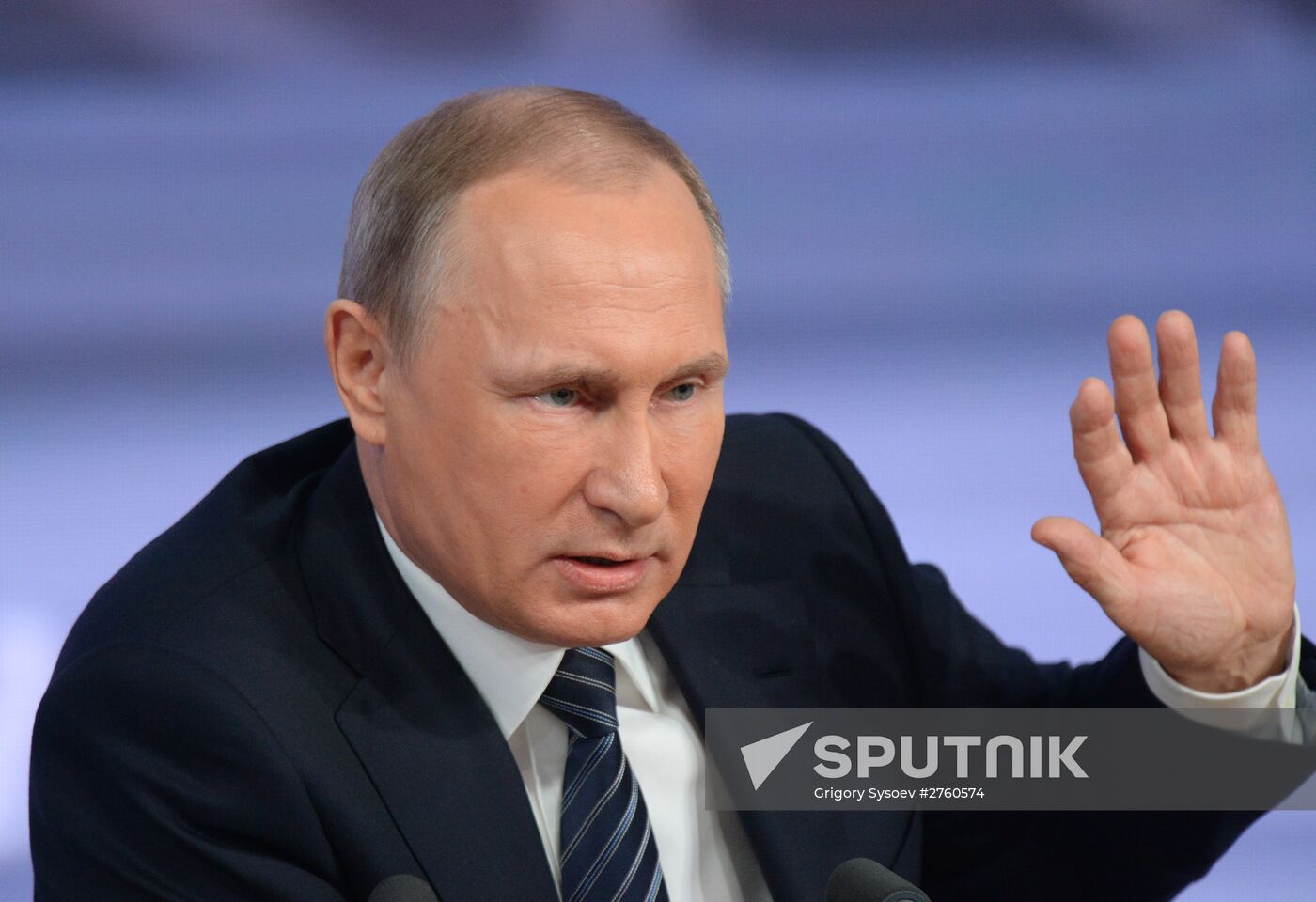 11th annual news conference with Russian President Vladimir Putin