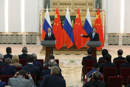 Russian Prime Minister Dmitry Medvedev's official visit to China