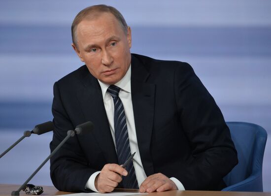 11th annual end-of-the-year press conference by President Vladimir Putin