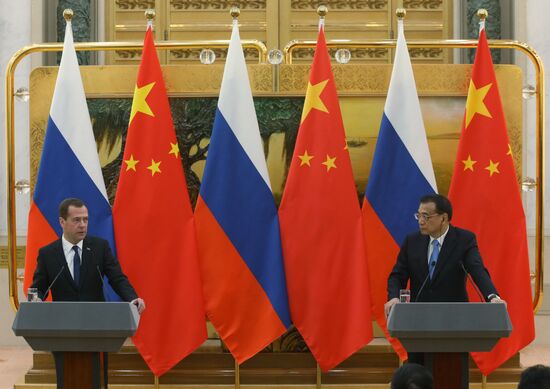 Russian Prime Minister Dmitry Medvedev's official visit to China