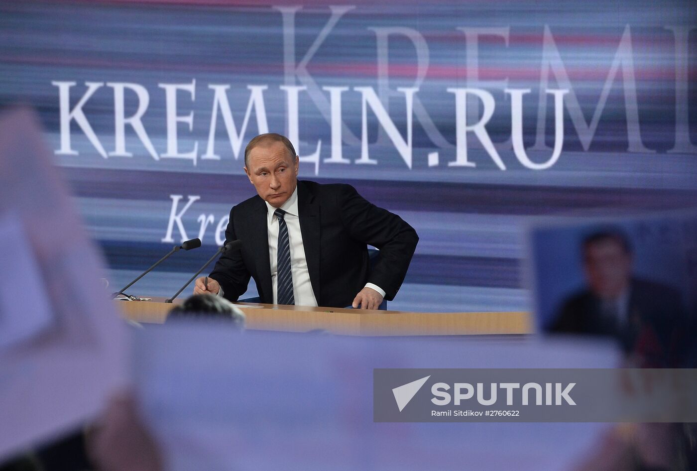 11th annual end-of-the-year press conference by President Vladimir Putin