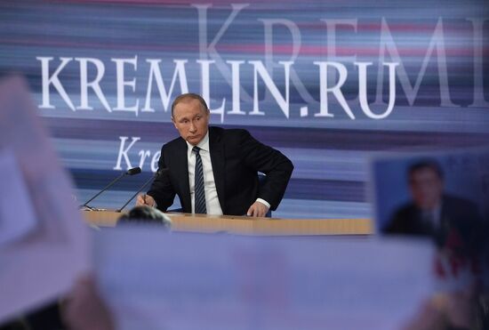 11th annual end-of-the-year press conference by President Vladimir Putin