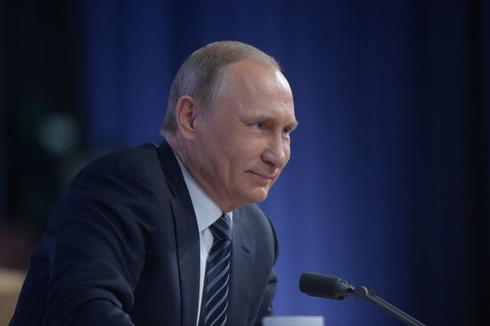 11th annual end-of-the-year press conference by President Vladimir Putin