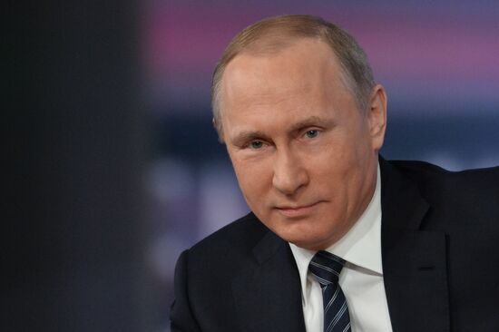 11th annual end-of-the-year press conference by President Vladimir Putin