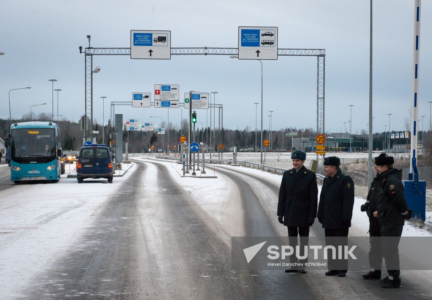 International Automobile Nujamaa Border-crossing Point on Russian border