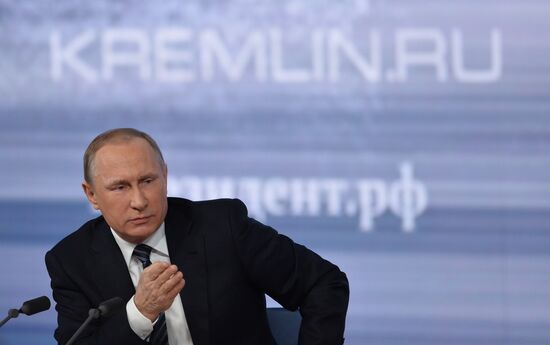 11th annual end-of-the-year press conference by President Vladimir Putin