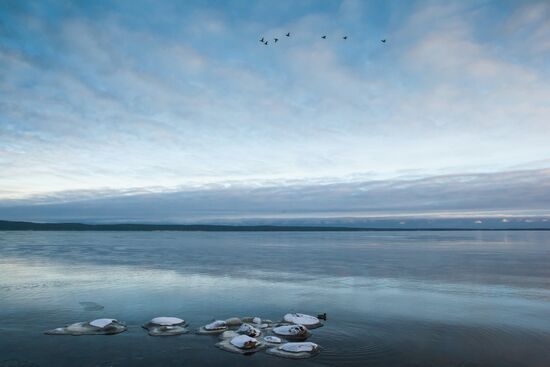 Lake Onega in Karelia