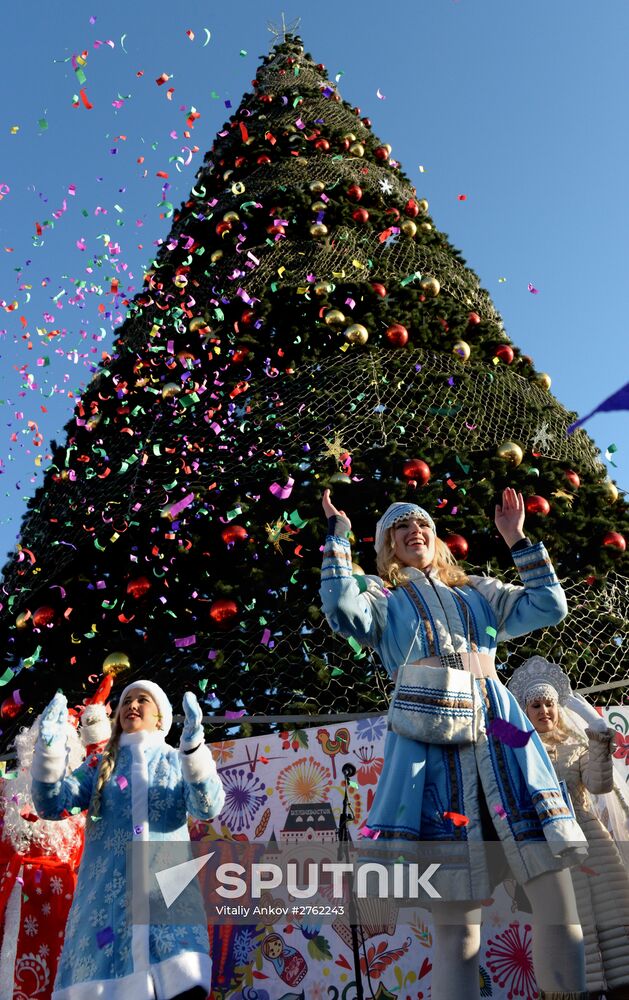 Father Frost parade in Vladivostok