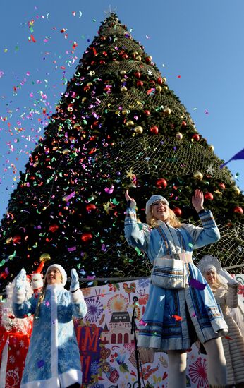 Father Frost parade in Vladivostok