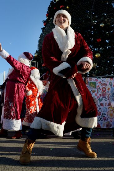 Father Frost parade in Vladivostok