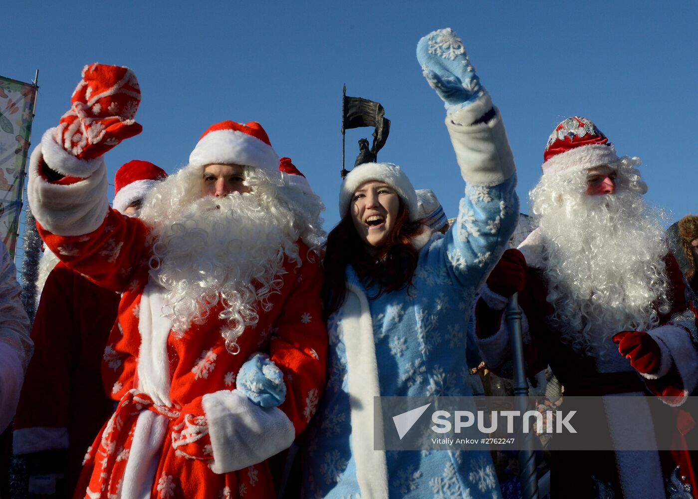 Father Frost parade in Vladivostok