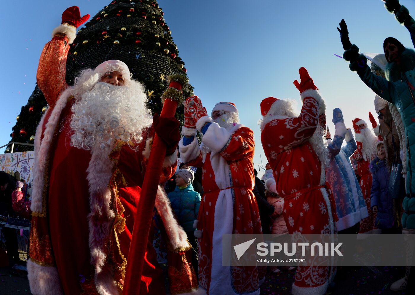 Father Frost parade in Vladivostok