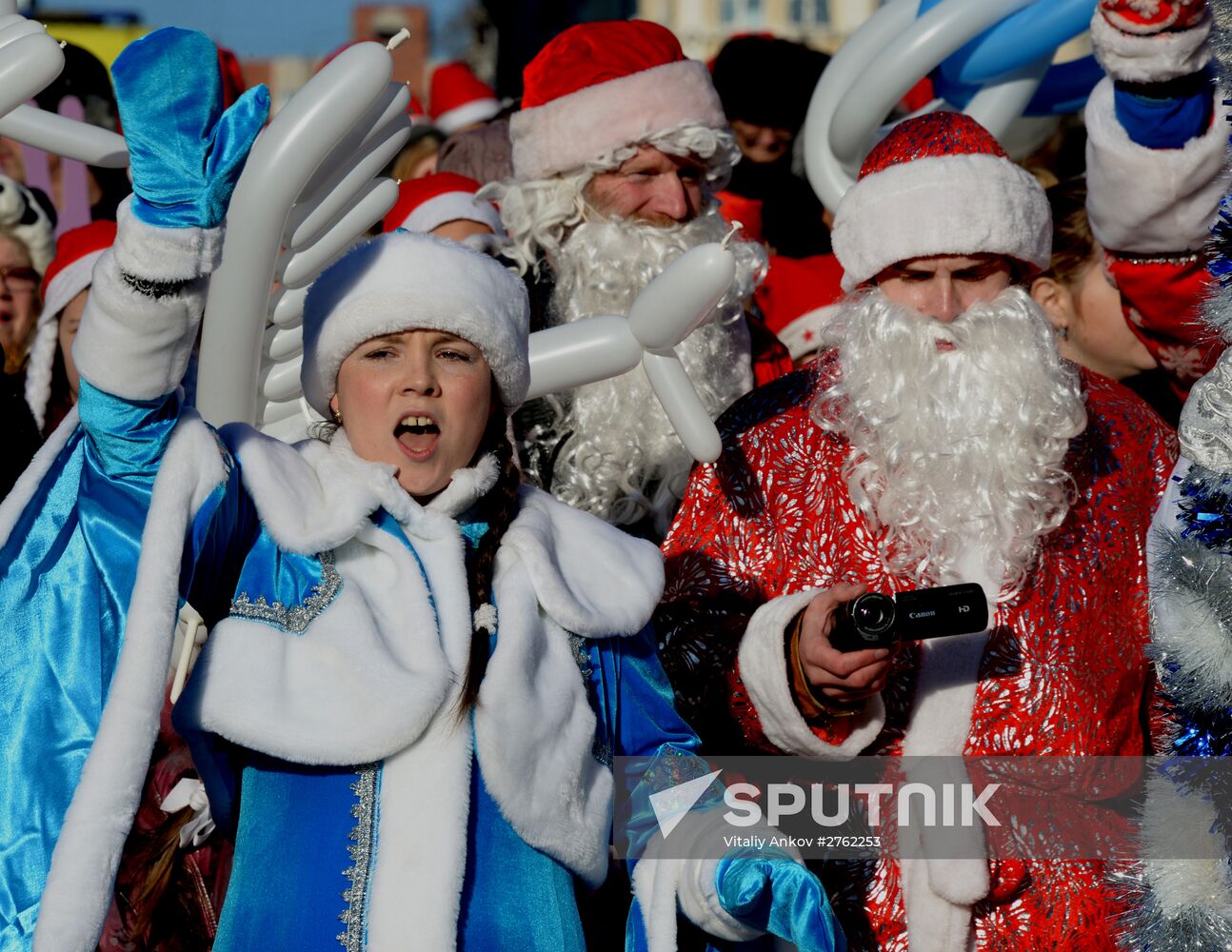 Father Frost parade in Vladivostok