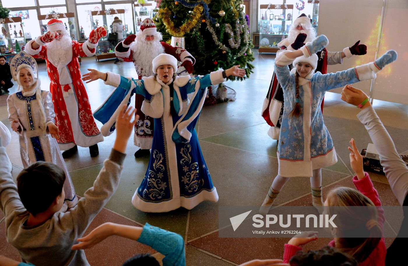 Father Frost parade in Vladivostok