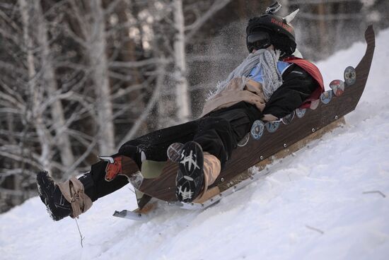 Red Bull Bold Sled competition in Yekaterinburg