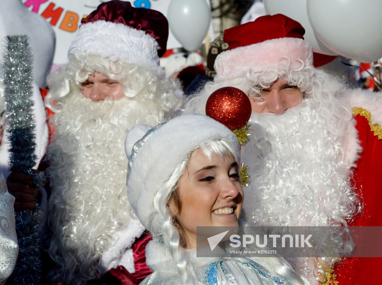 Father Frost parade in Vladivostok