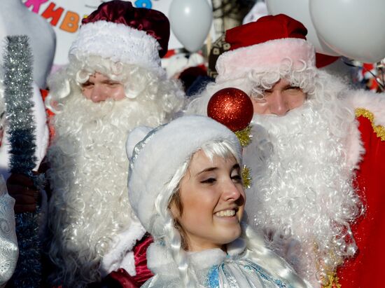 Father Frost parade in Vladivostok