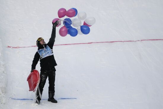 Red Bull Bold Sled competition in Yekaterinburg