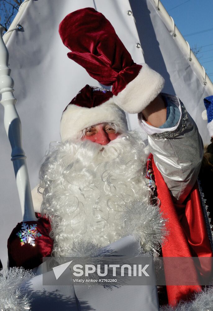 Father Frost parade in Vladivostok